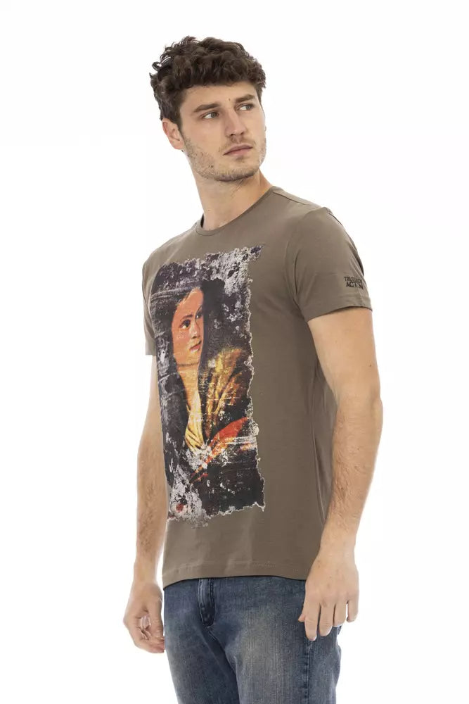 Braunes Herren-T-Shirt aus Baumwolle