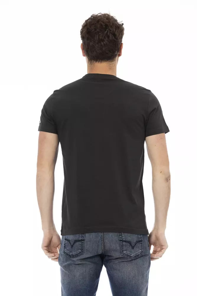T-shirt da uomo in cotone nero