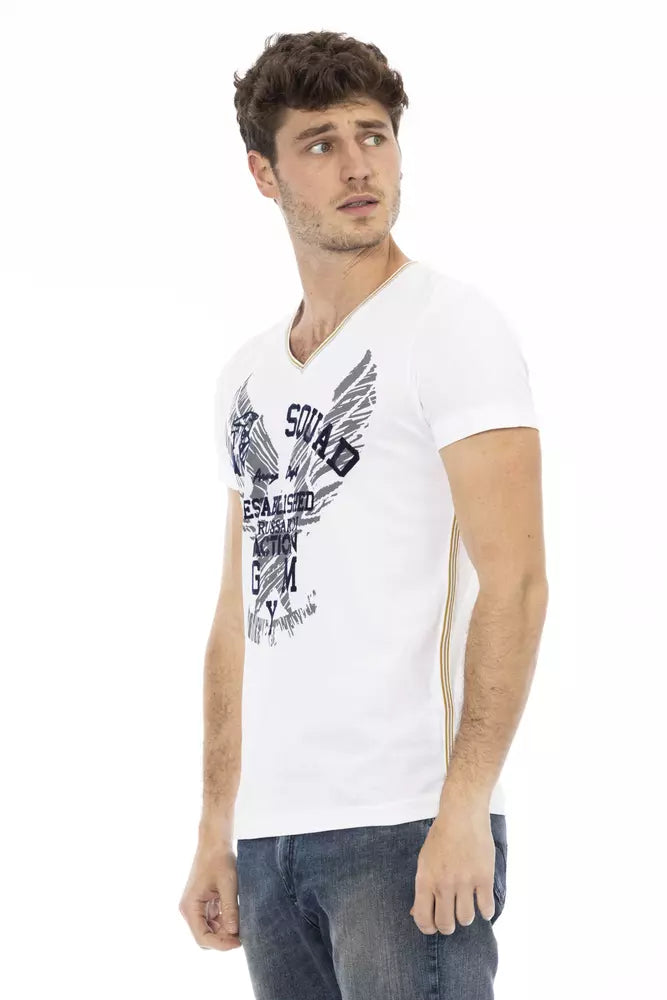 Weißes Herren-T-Shirt aus Baumwolle