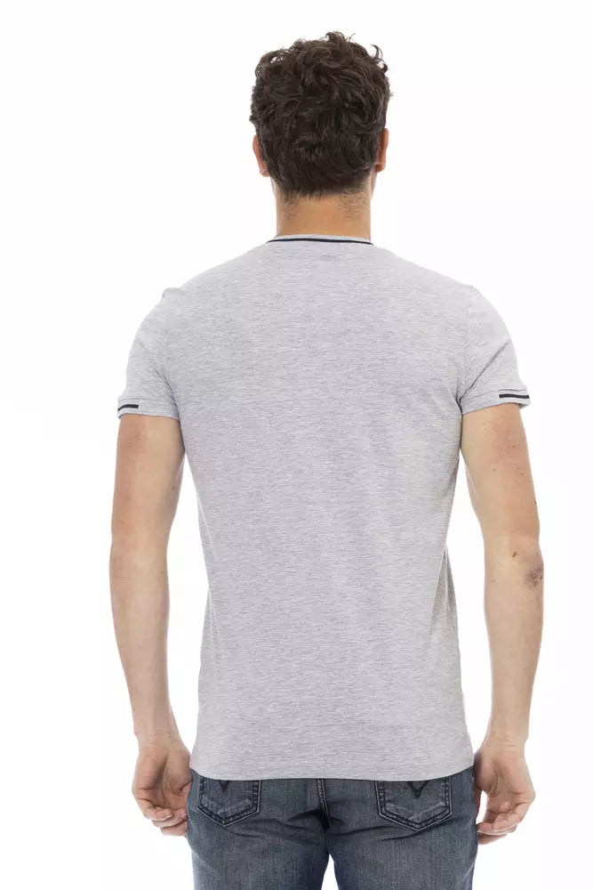 Graues Herren-T-Shirt aus Baumwolle