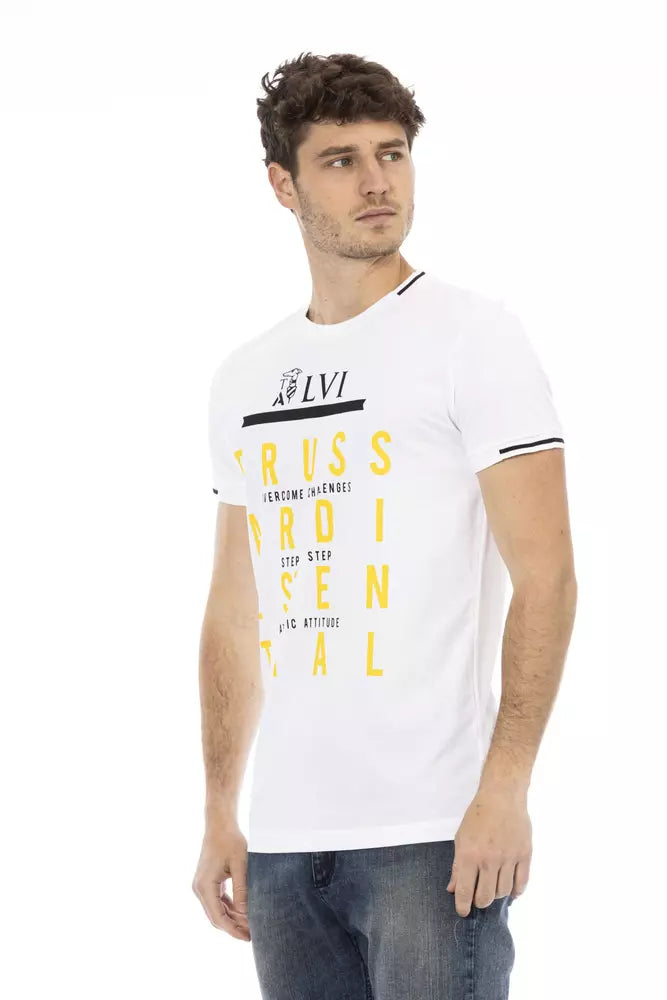 T-shirt da uomo in cotone bianco