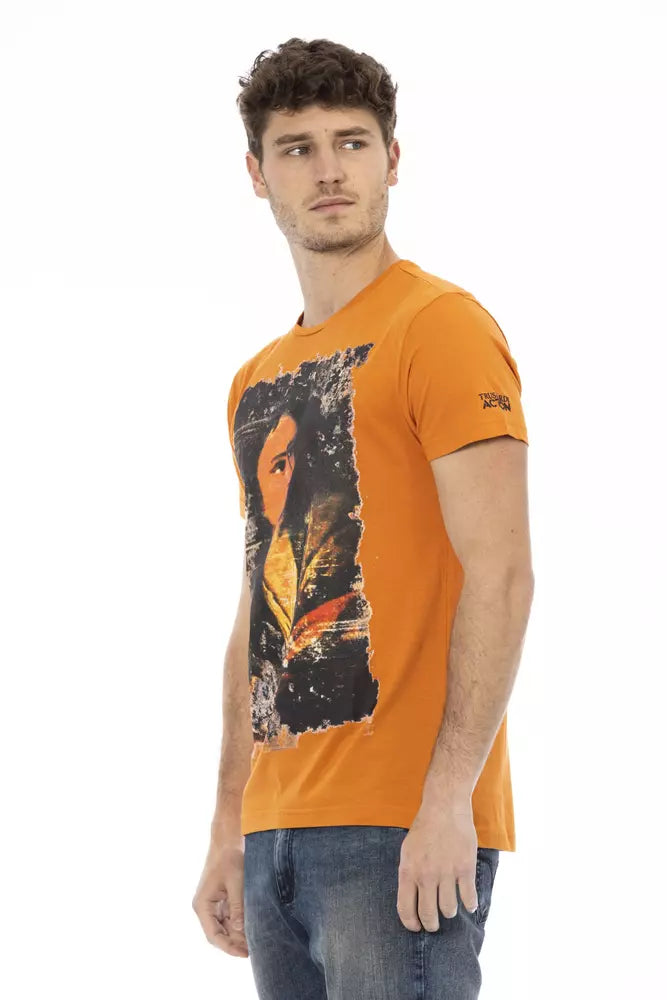 Oranges Herren-T-Shirt aus Baumwolle