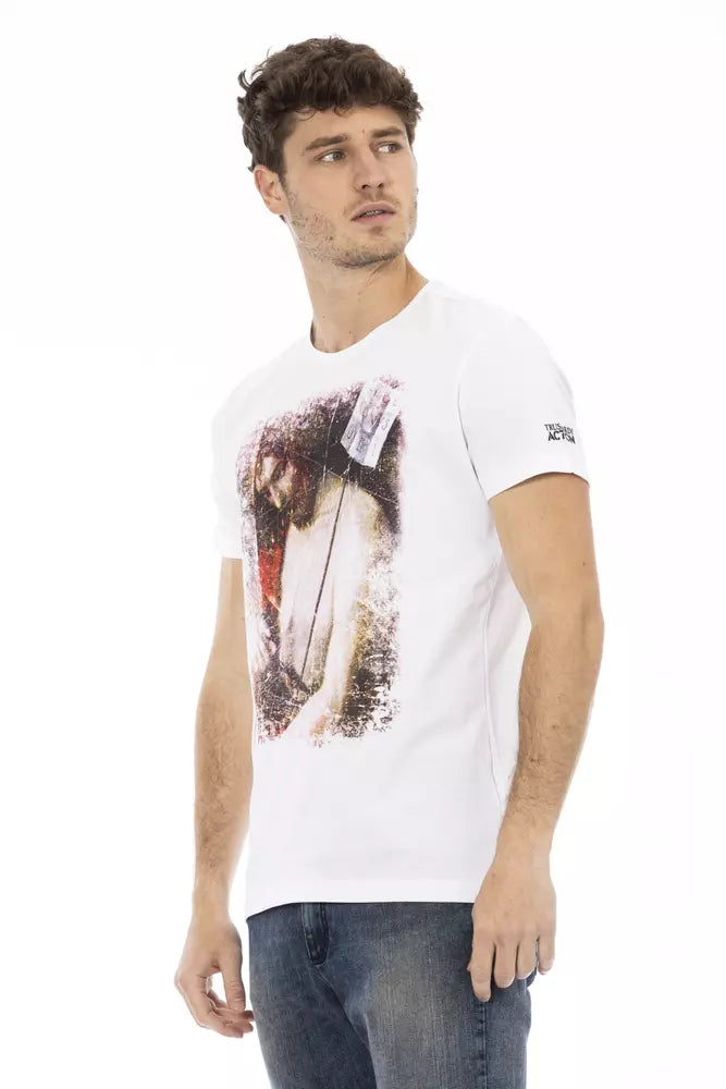T-shirt da uomo in cotone bianco