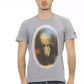 T-shirt da uomo in cotone grigio