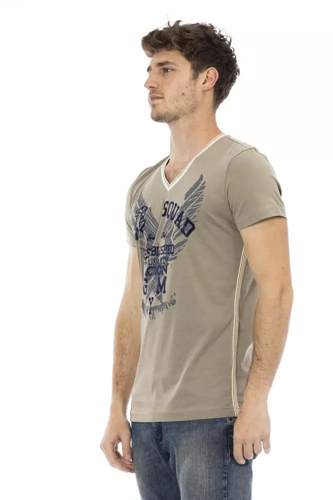Grünes Herren-T-Shirt aus Baumwolle