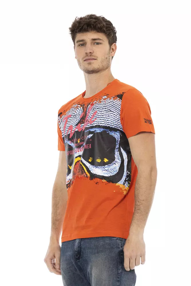 Oranges Herren-T-Shirt aus Baumwolle