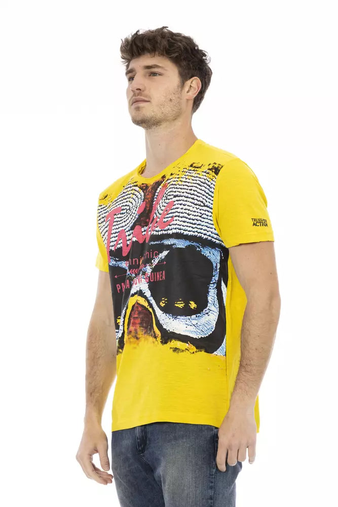 Gelbes Herren-T-Shirt aus Baumwolle