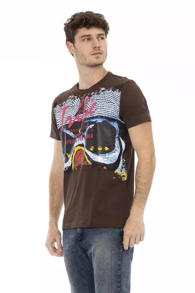 Braunes Herren-T-Shirt aus Baumwolle