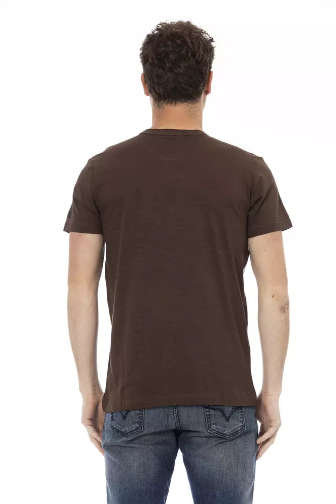 Braunes Herren-T-Shirt aus Baumwolle