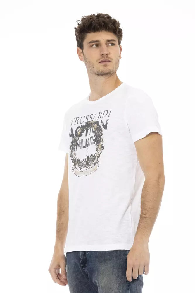 T-shirt da uomo in cotone bianco
