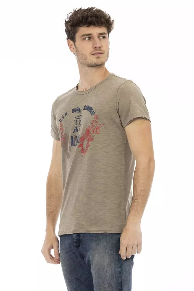 T-shirt da uomo in cotone verde