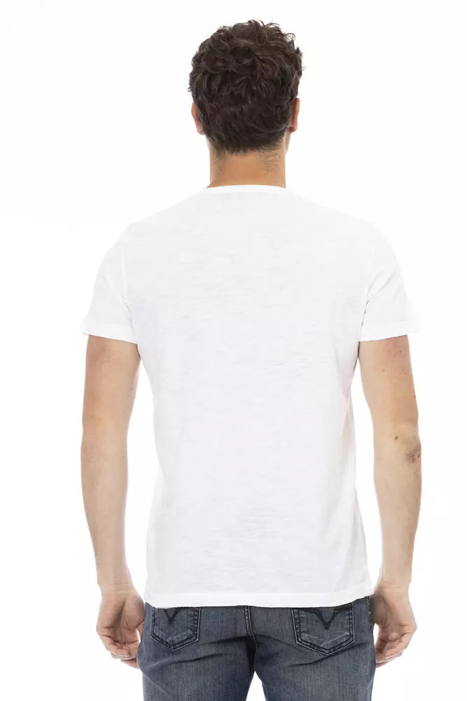 T-shirt da uomo in cotone bianco