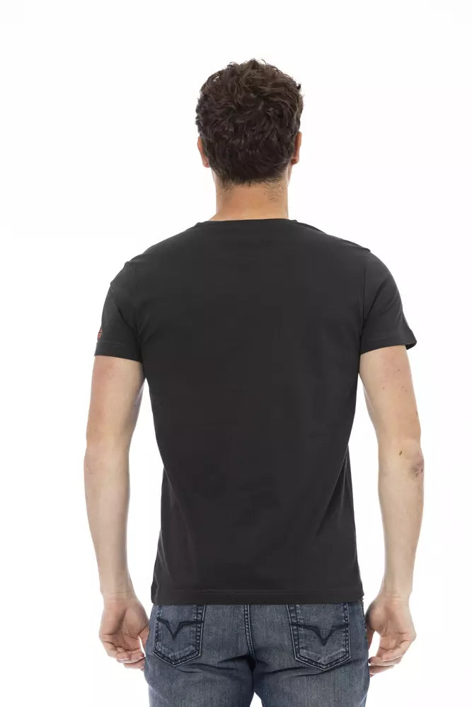 T-shirt da uomo in cotone nero