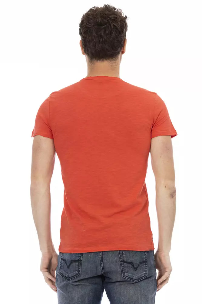 T-shirt da uomo in cotone rosso