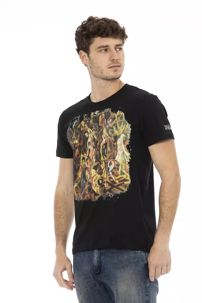 T-shirt da uomo in cotone nero
