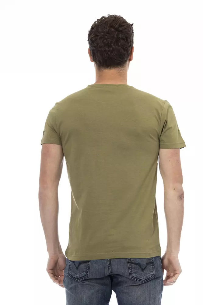 T-shirt da uomo in cotone verde