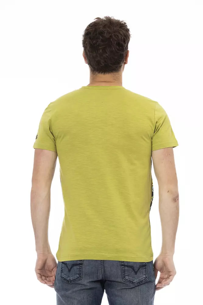 Grünes Herren-T-Shirt aus Baumwolle