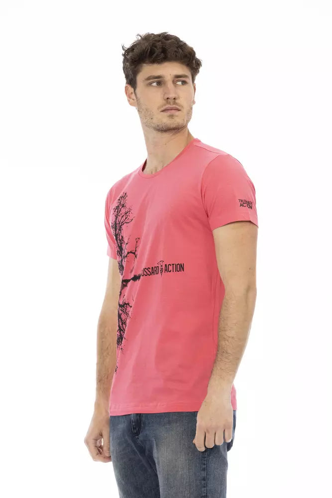 T-shirt da uomo in cotone multicolore