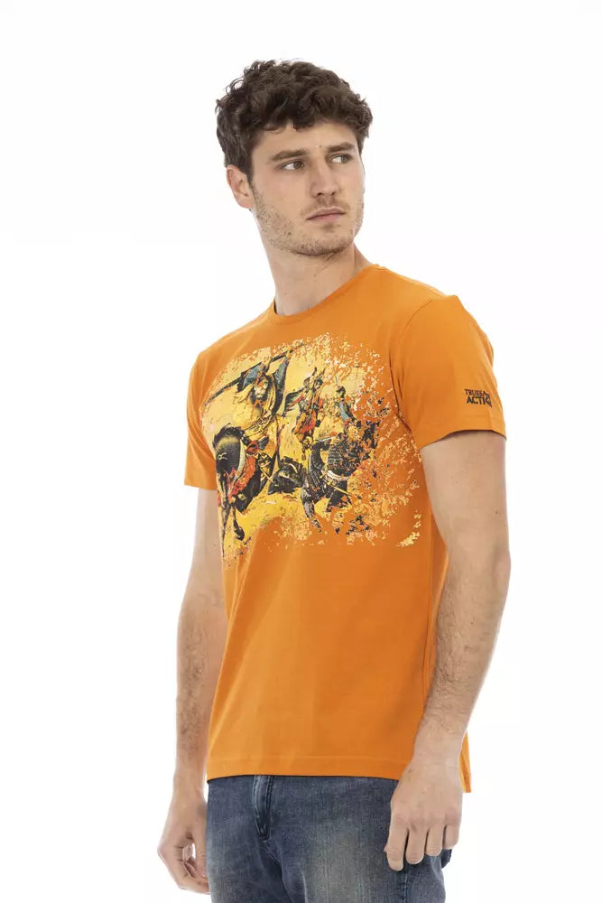 T-shirt da uomo in cotone arancione