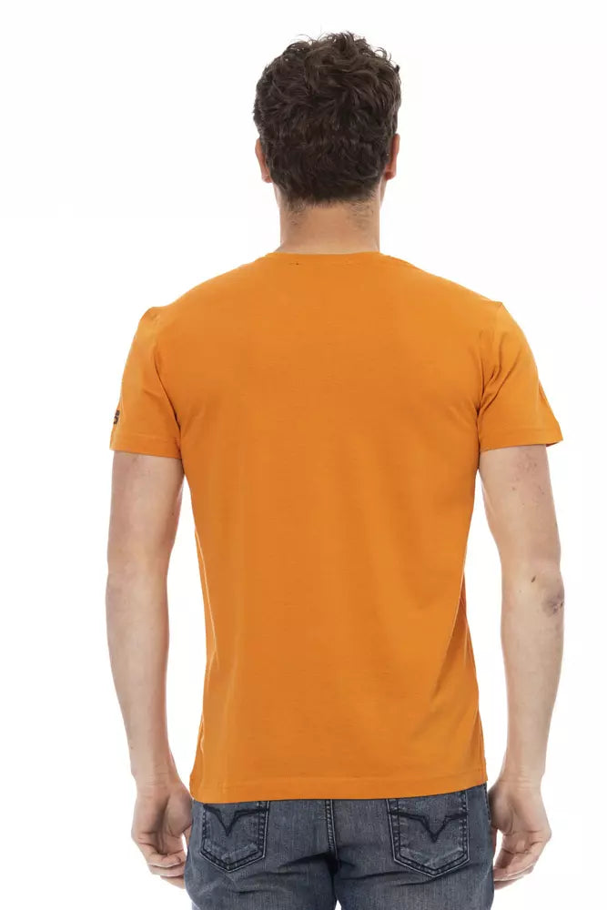 T-shirt da uomo in cotone arancione