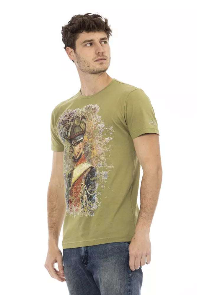 T-shirt da uomo in cotone verde