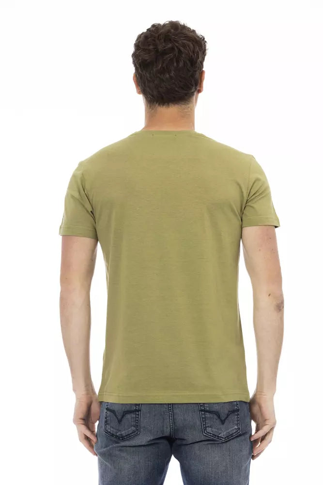 T-shirt da uomo in cotone verde