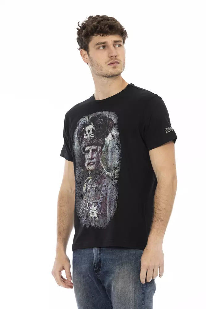 T-shirt da uomo in cotone nero