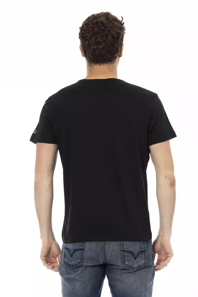 T-shirt da uomo in cotone nero