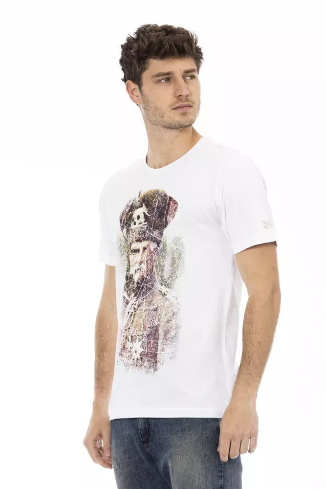T-shirt da uomo in cotone bianco