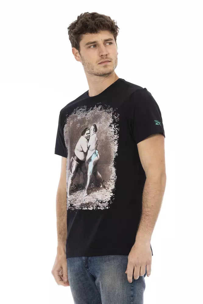 T-shirt da uomo in cotone nero