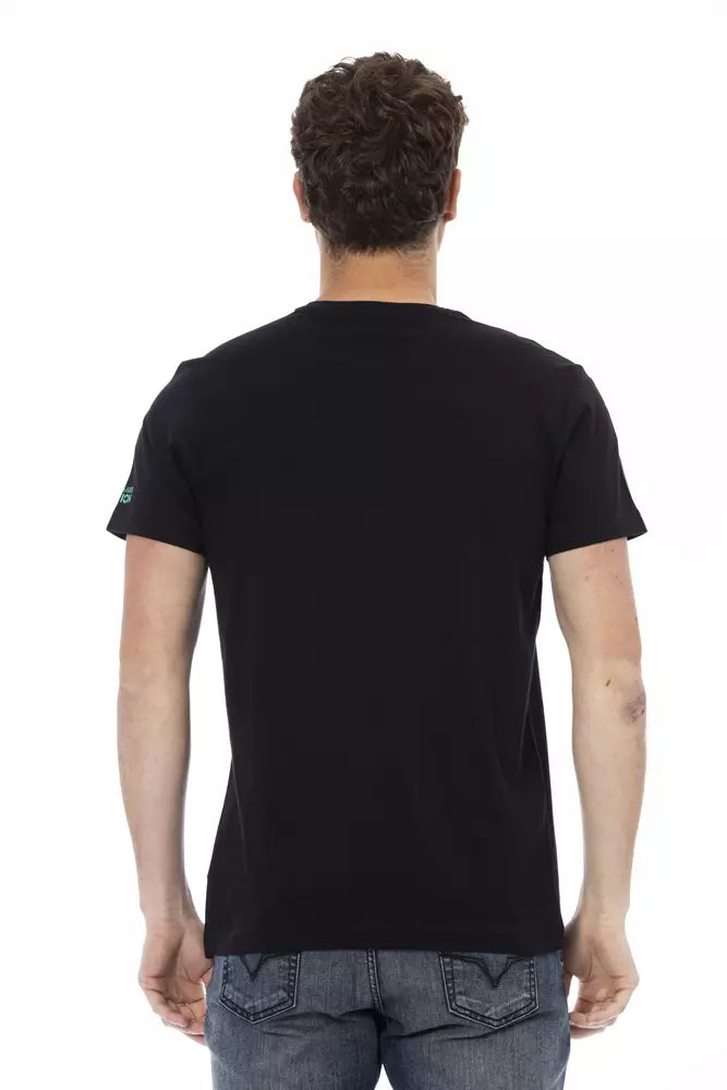 T-shirt da uomo in cotone nero
