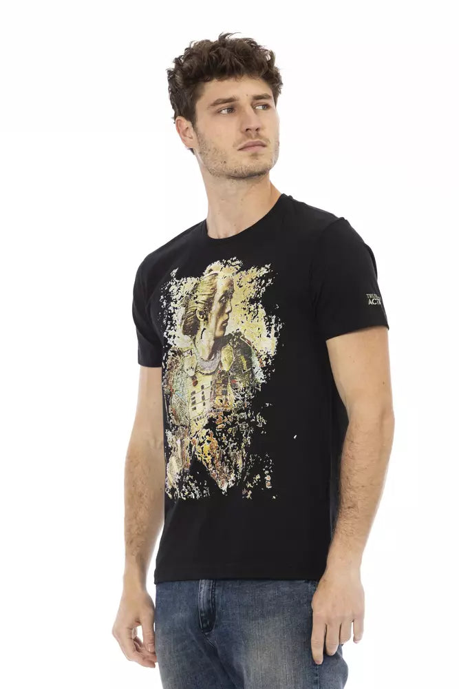 T-shirt da uomo in cotone nero
