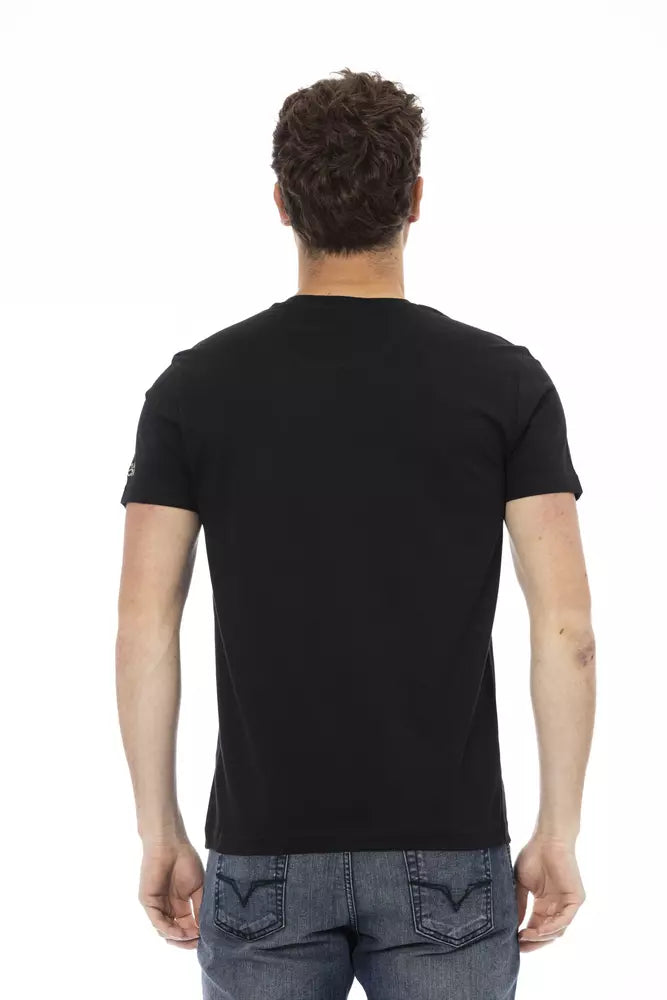 T-shirt da uomo in cotone nero