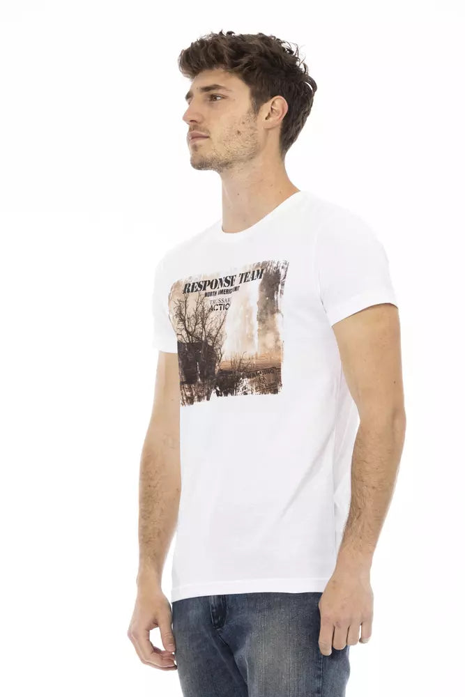 T-shirt da uomo in cotone bianco
