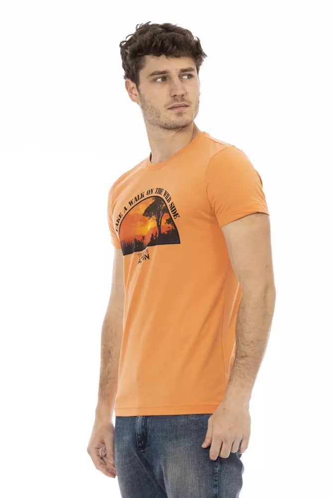 Oranges Herren-T-Shirt aus Baumwolle