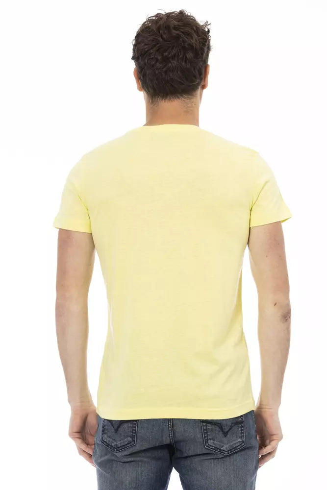 T-shirt da uomo in cotone giallo