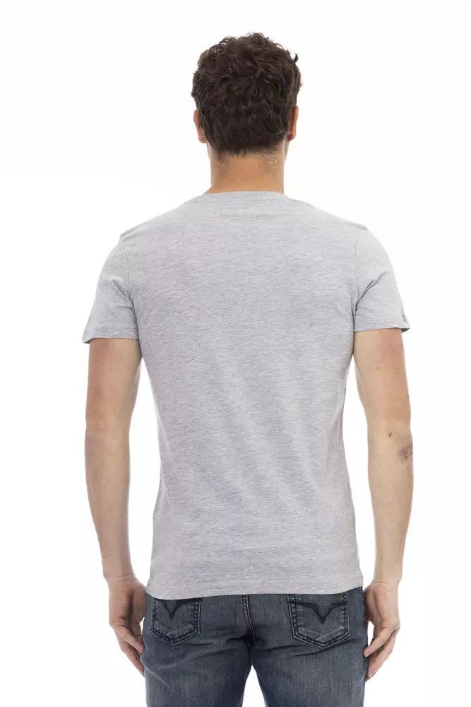 T-shirt da uomo in cotone grigio