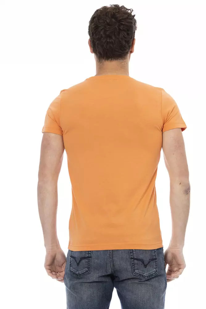 T-shirt da uomo in cotone arancione