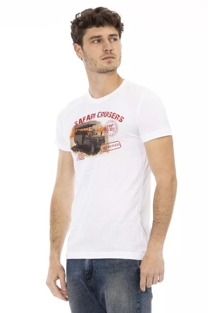 Weißes Herren-T-Shirt aus Baumwolle