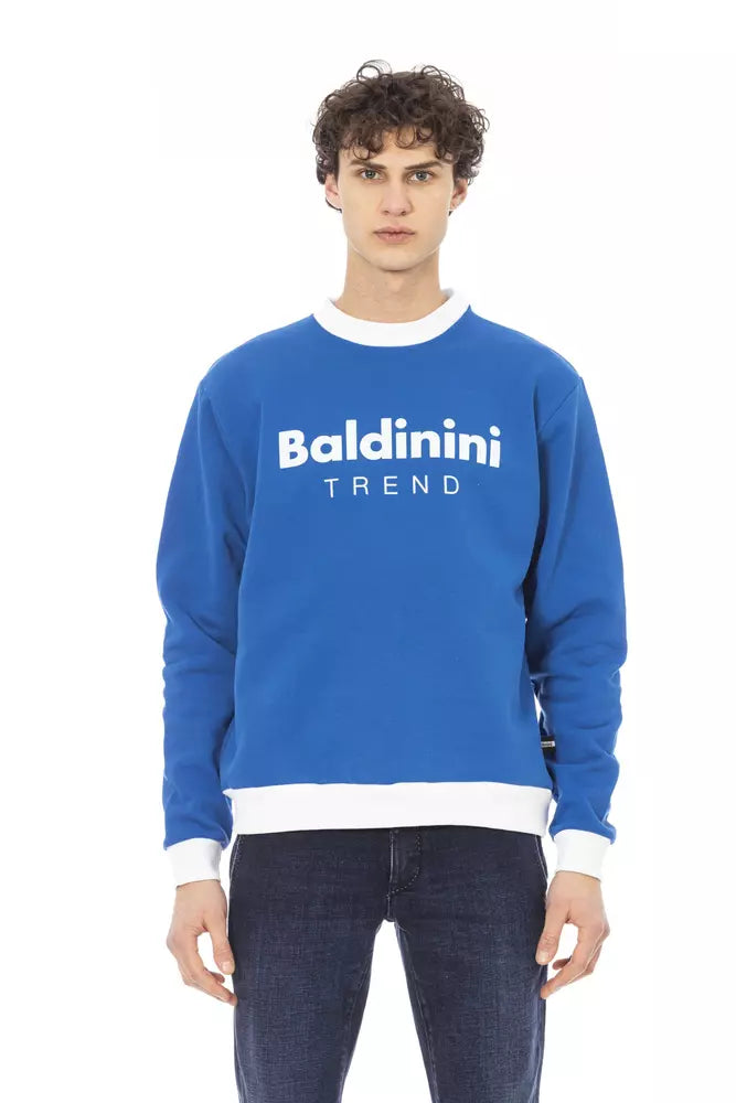 Blauer Herrenpullover aus Baumwolle