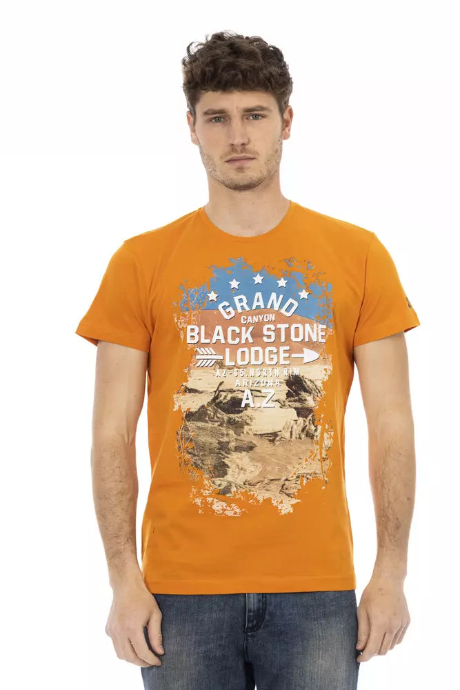 Oranges Herren-T-Shirt aus Baumwolle