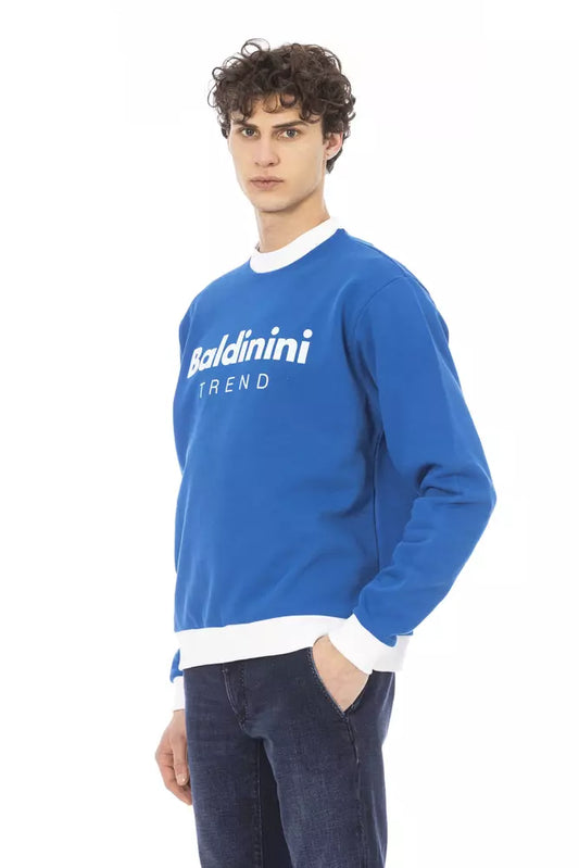 Blauer Herrenpullover aus Baumwolle
