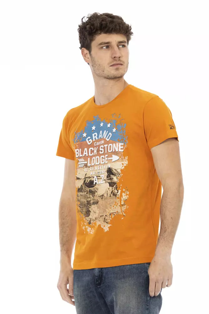 Oranges Herren-T-Shirt aus Baumwolle
