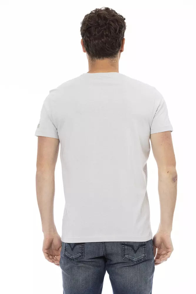 T-shirt da uomo in cotone grigio