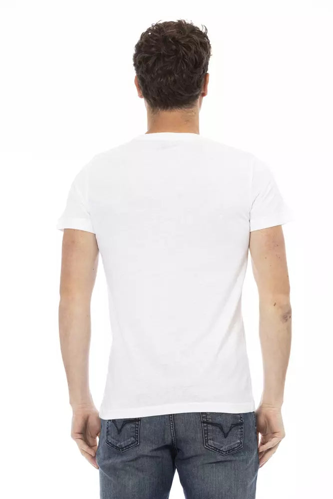 T-shirt da uomo in cotone bianco