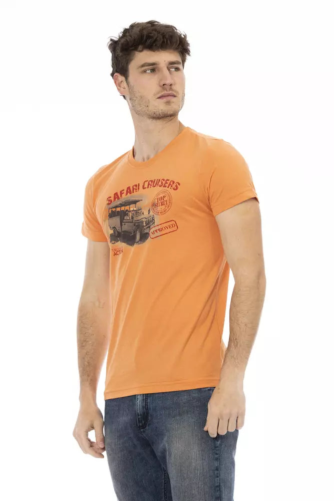 T-shirt da uomo in cotone arancione
