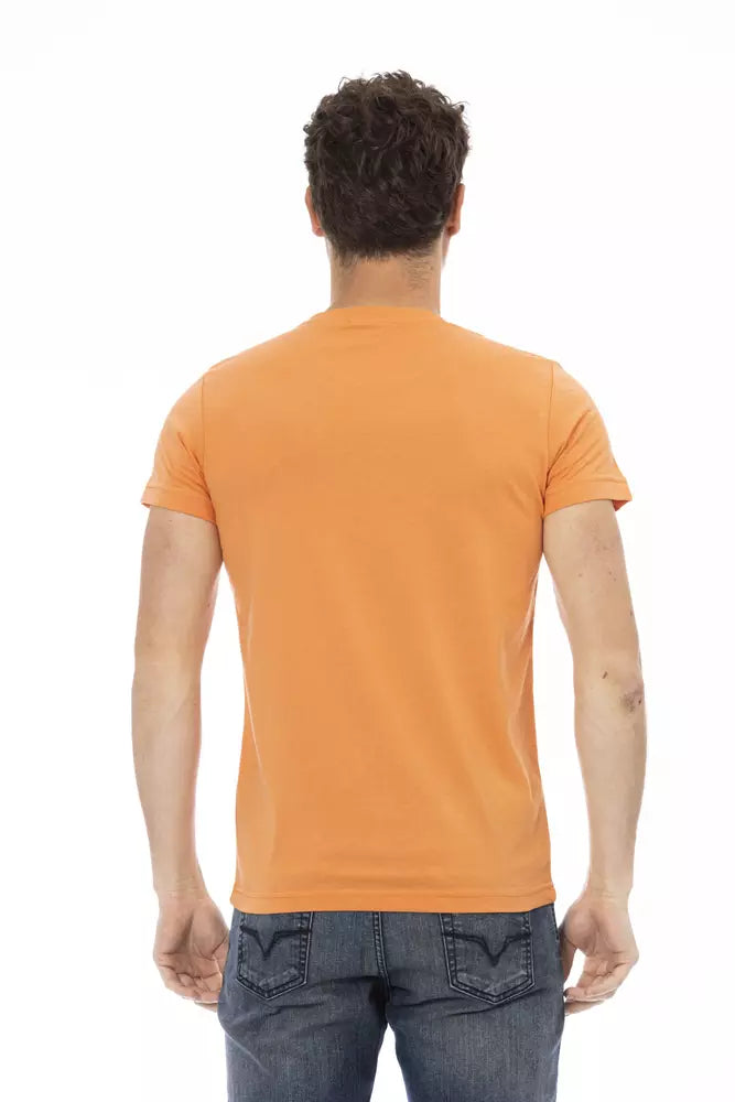 T-shirt da uomo in cotone arancione