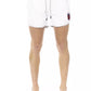 White Polyester Men Swim Shorts