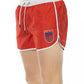 Red Polyester Men Swim Shorts