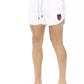 White Polyester Men Swim Shorts